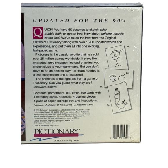 Pictionary Board Game Updated for the 90’s New Sealed Vintage Edition - Picture 7 of 9